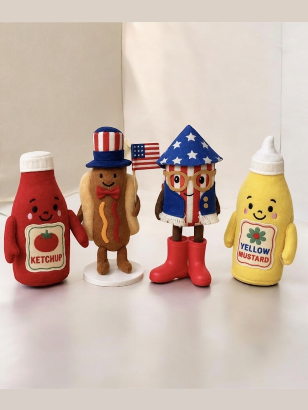 Target Bullseye’s Soft Figurals Ketchup Mustard Hot Dog Summer